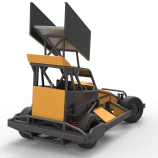 New Zealand Superstock car while turning Version 4 Scale 1:25 - Model thumbnail 18