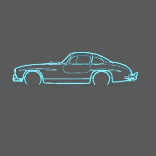 Mercedes - 300 LS Wall Art
