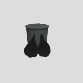 Simple trash can - Model thumbnail 2