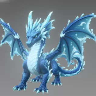 🌊 Frostwave Water Dragon STL File for 3D Print - Model thumbnail 5