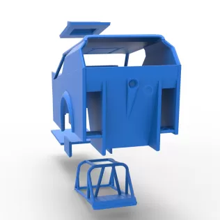 Shell of Vintage Dirt Modified stock car Version 7 Scale 1:25 - Model thumbnail 25