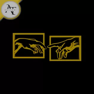Heands - Silhouette - 2D Wall Art Decor