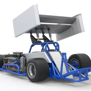 Supermodified front engine race car V4 Scale 1:25 - Model thumbnail 28