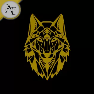 Wolf Head - Geometric - 2D Wall Art Decor