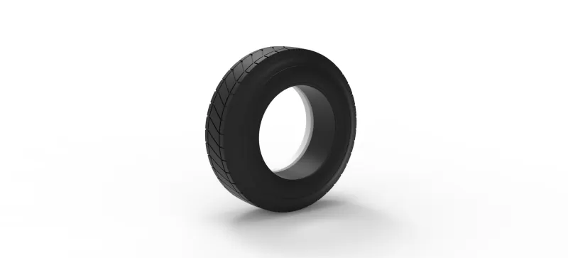 Vintage dirt Whitewall tire Scale 1:25 - Model preview 8