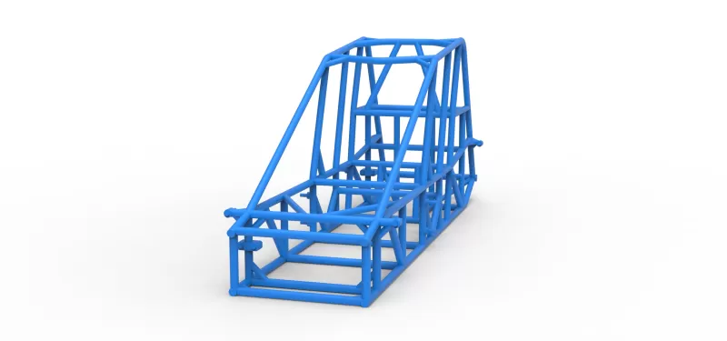 Frame of Experimental Pavement Silver Crown Car Scale 1:25 - Model preview 4