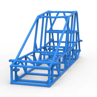 Frame of Experimental Pavement Silver Crown Car Scale 1:25 - Model thumbnail 4
