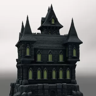 Dark Fantasy Castle STL for 3D Printing - Model thumbnail 5