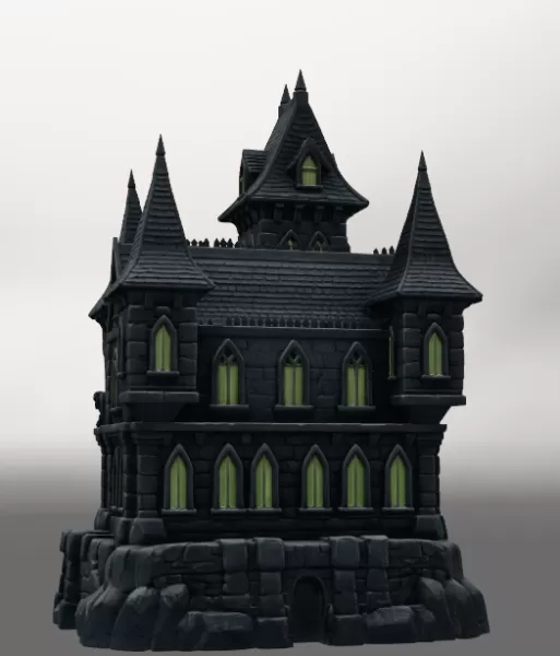 Dark Fantasy Castle STL for 3D Printing - Model preview 5