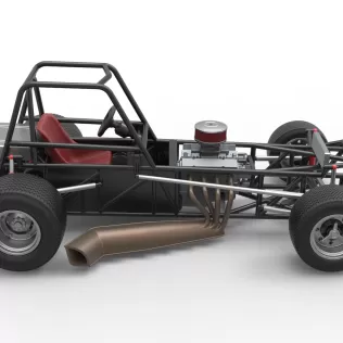 Vintage Dirt Modified stock car Base Version 3 Scale 1:25 - Model thumbnail 19