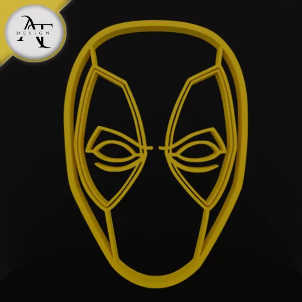 Deadpool Head - Marvel - Silhouette - 2D Wall Art Decor - Model preview 1