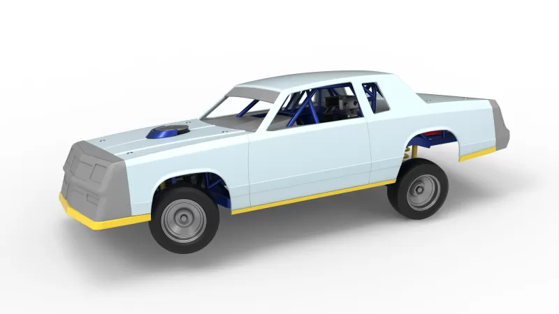 IMCA Stock car while turning Version 2 Scale 1:25 - Model preview 1