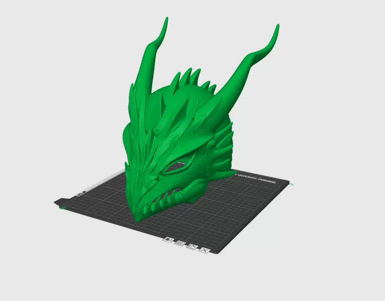 Dragon Warrior Helmet - Model preview 5