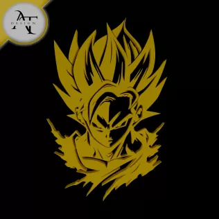 Gohan - Dragon Ball - Silhouette - 2D Wall Art Decor
