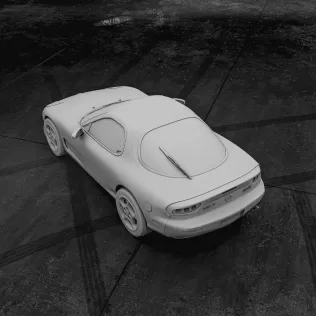 Mazda RX-7 (1978) – 3D Printable Car Model - Model thumbnail 6