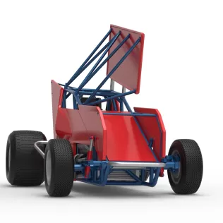 Winged Sprint car Version 2 Scale 1:25 - Model thumbnail 27