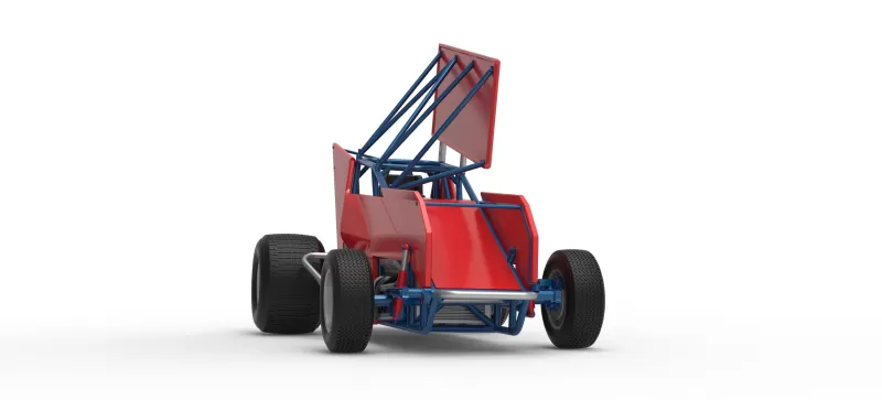 Winged Sprint car Version 2 Scale 1:25 - Model preview 27