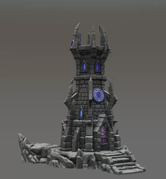 Shadowspire Arcane Tower STL File for 3D Print - Model preview 6