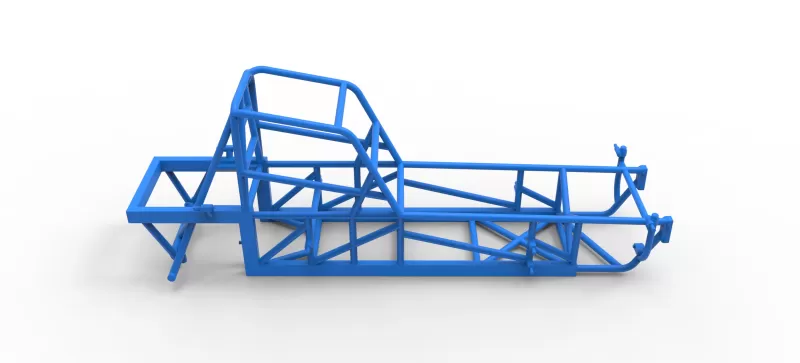 Frame of Vintage Dirt Modified stock car Version 4 Scale 1:25 - Model preview 14