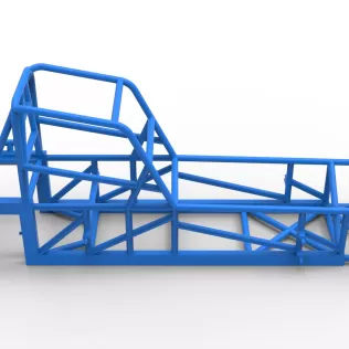 Frame of Vintage Dirt Modified stock car Version 4 Scale 1:25 - Model thumbnail 14