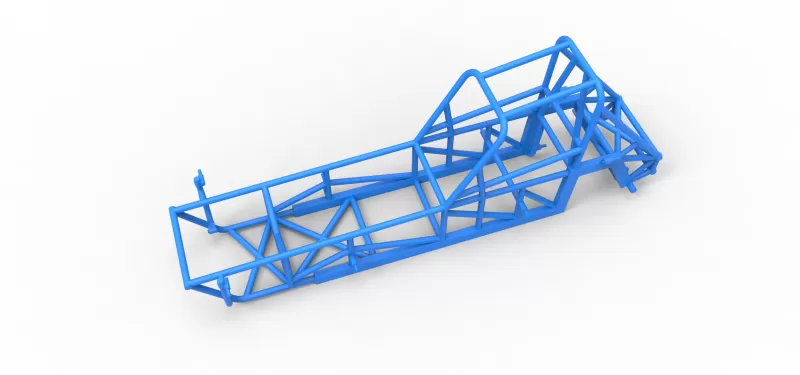 Frame of Vintage Dirt Modified stock car Version 3 Scale 1:25 - Model preview 2