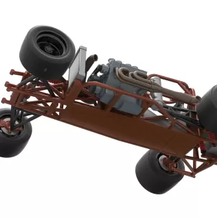 Supermodified front engine race car Base Version 3 Scale 1:25 - Model thumbnail 3