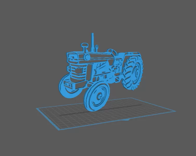 Tractor - Massey fergusson MF 165 Wall Art - Model preview 1