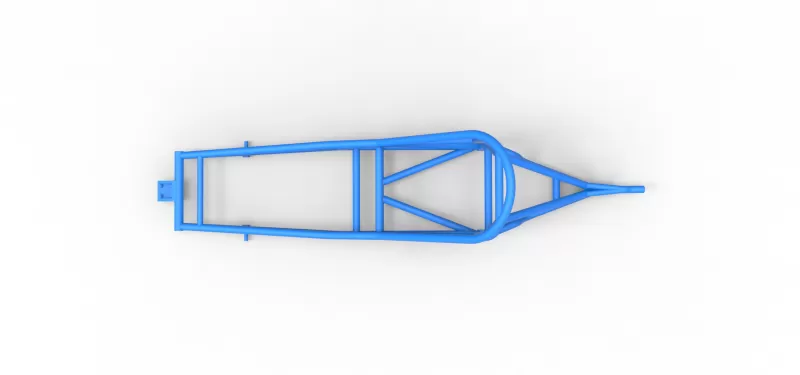 Frame of old school Front engine dragster Version 6 Scale 1:25 - Model preview 8