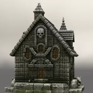 Haunted Fantasy Rat Cottage STL for 3D Printing - Model thumbnail 3