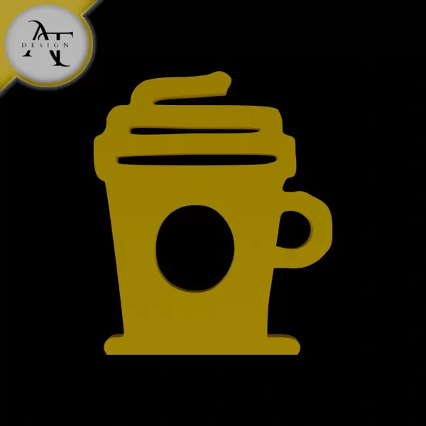 Simple Coffee Cup Symbol - 2D Art - Model preview 1