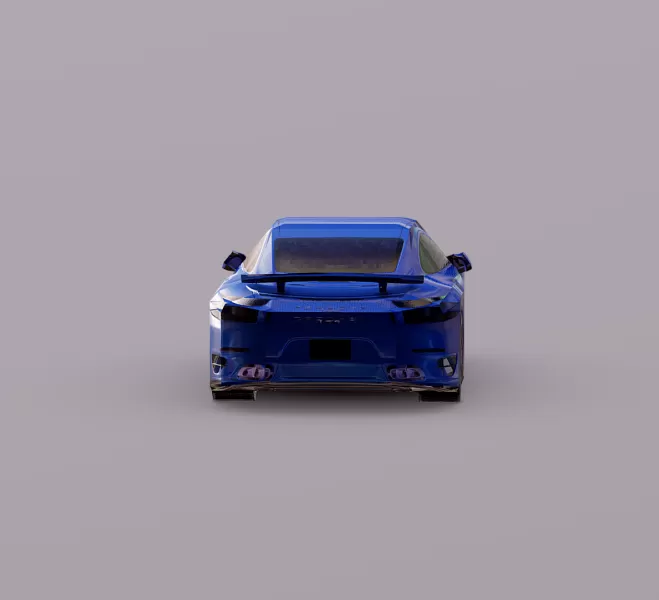 830 Tris Low poly Porsche Car - Model preview 4