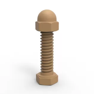Bolt with Cap nut - Model thumbnail 2