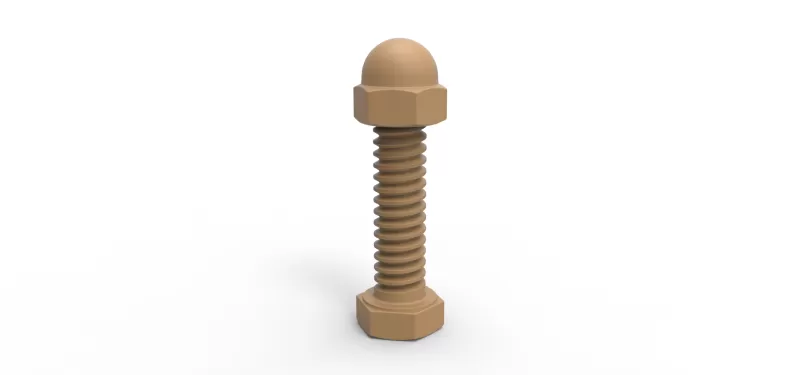 Bolt with Cap nut - Model preview 2