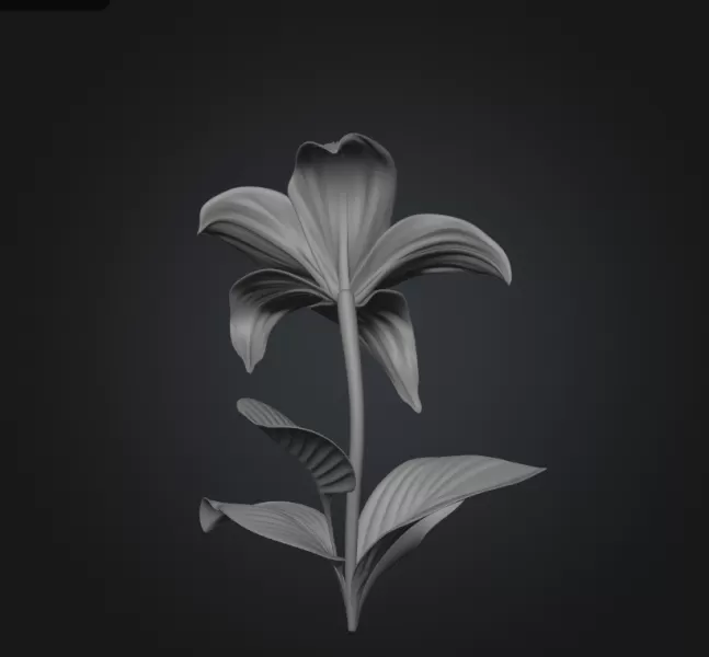 Lily flower - Model preview 3