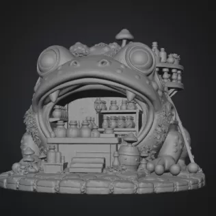 Frog Alchemist Apothecary STL File for 3D Print - Model thumbnail 8