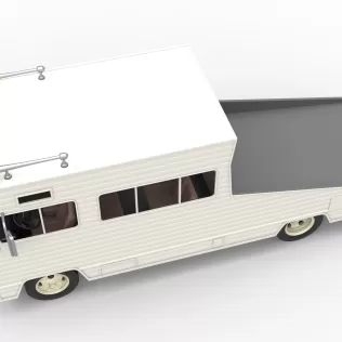 Vintage Transporter truck for Race car Version 7 Scale 1:25 - Model thumbnail 12