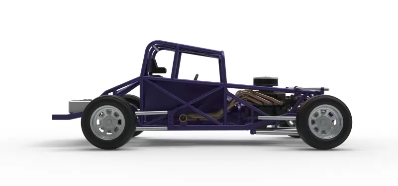 Canadian vintage modified stock car Base Scale 1:25 - Model preview 22