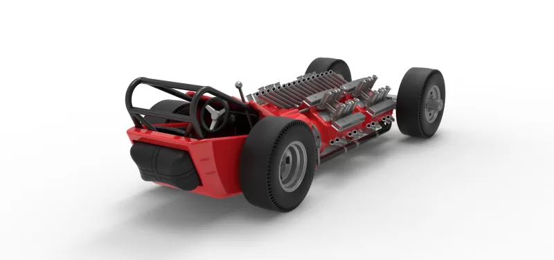 Vintage AWD Dragster Version 2 Scale 1:25 - Model preview 18