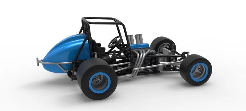 Vintage Pavement Sprint car Base Scale 1:25 - Model preview 20
