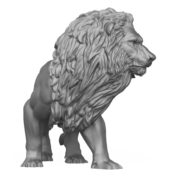 Lion Sculpture 3D Print Model - Model preview 3