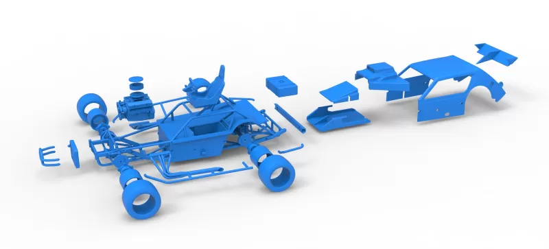 Vintage Asphalt Modified stock car V10 Scale 1:25 - Model preview 28