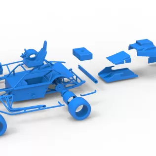 Vintage Asphalt Modified stock car V10 Scale 1:25 - Model thumbnail 28