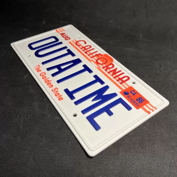 Back to the Future DeLorien Licence Plate Plaque - Model preview 2