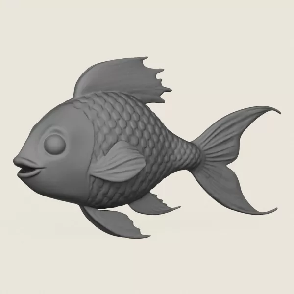Fish 06 Print Ready 3D Model - Model preview 1