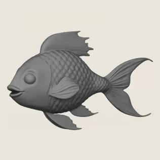 Fish 06 Print Ready 3D Model
