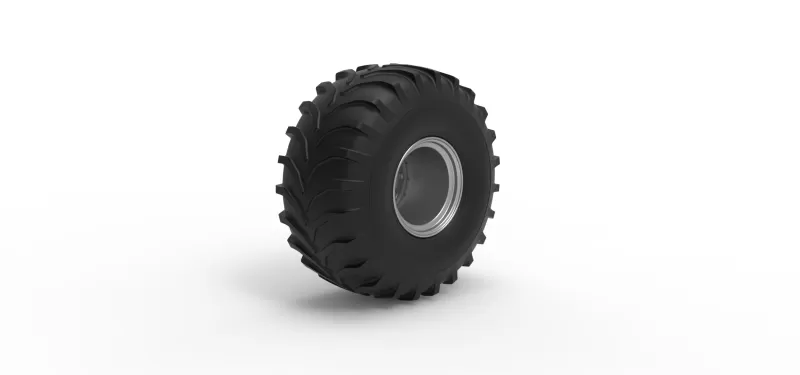 Rear wheel from Mud dragster Scale 1:25 - Model preview 2