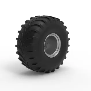 Rear wheel from Mud dragster Scale 1:25 - Model thumbnail 2