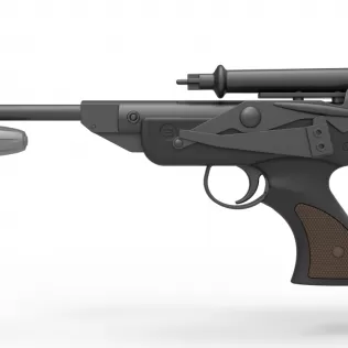Blaster Pistol Dl 18 From Star Wars Return Of The Jedi 3d Printing Model Threeding