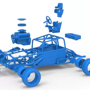 Canadian vintage modified stock car Base Scale 1:25 - Model thumbnail 28