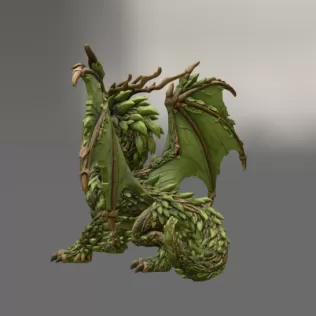 Woodland Guardian Dragon STL File for 3D Print - Model thumbnail 7